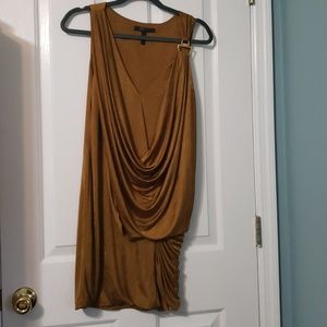 Golden grecian bcbg dress